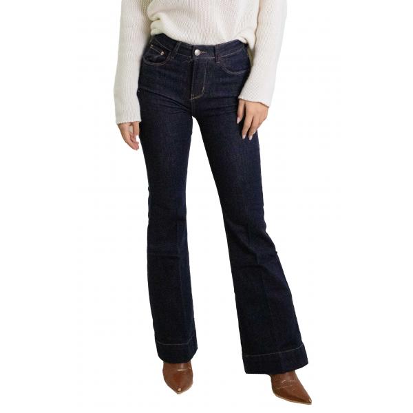 Jeans scampanato lavaggio scuro "Alex"